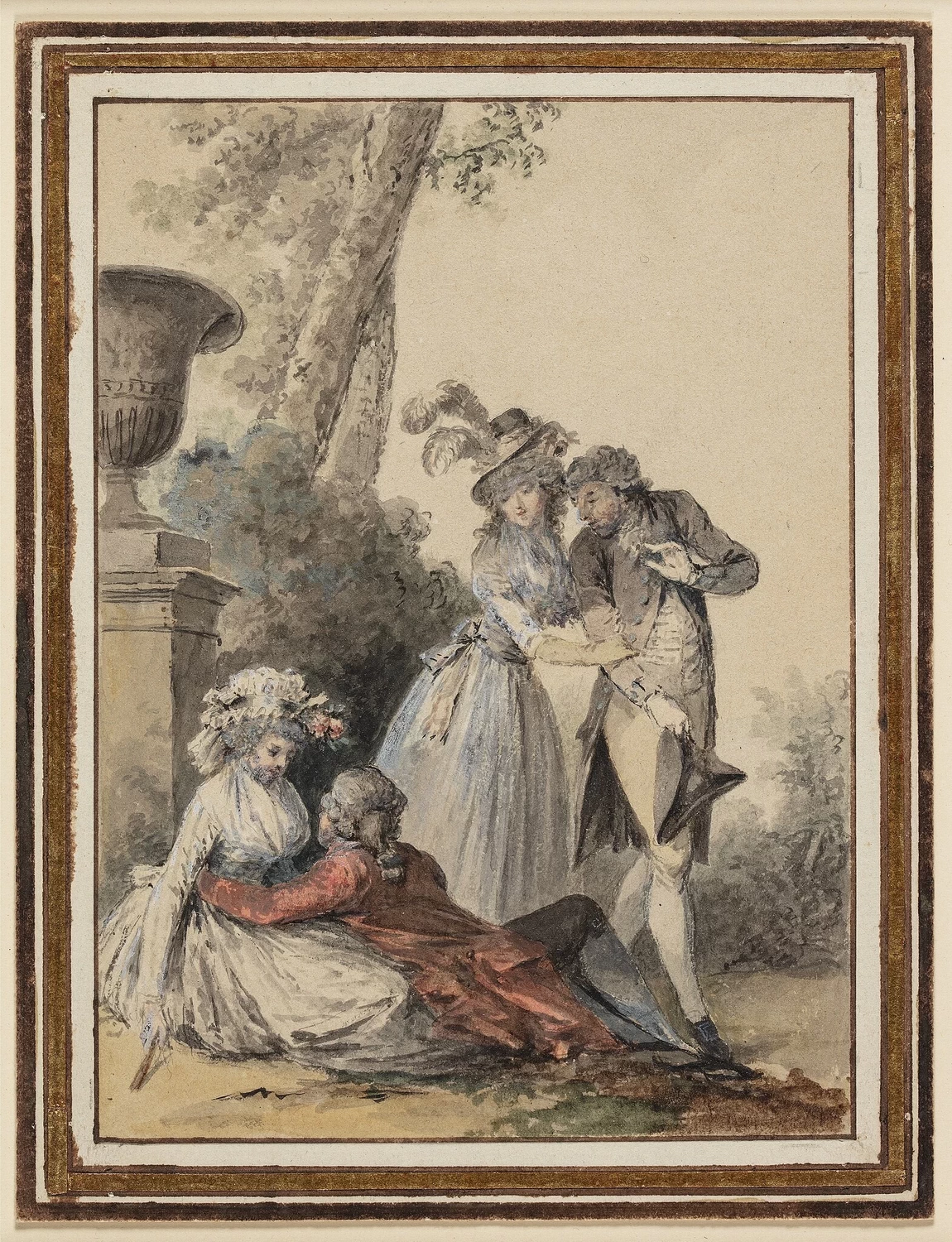 Due coppie galanti in un giardino - Statens Museum for Kunst